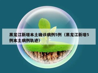 黑龙江新增本土确诊病例5例（黑龙江新增5例本土病例轨迹）