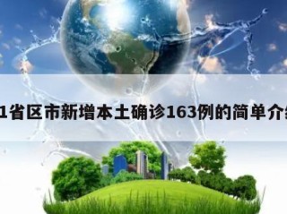 31省区市新增本土确诊163例的简单介绍